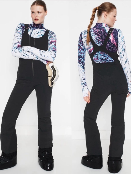 Aztech Mountain Pants - Aztech Mountain Top To Bottom Black Bib Snow Pants Sz 40 or US 2-4.